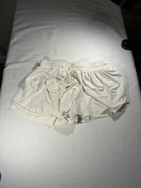 No Comment White Lightweight Athletic Running Shorts Women’s XS
